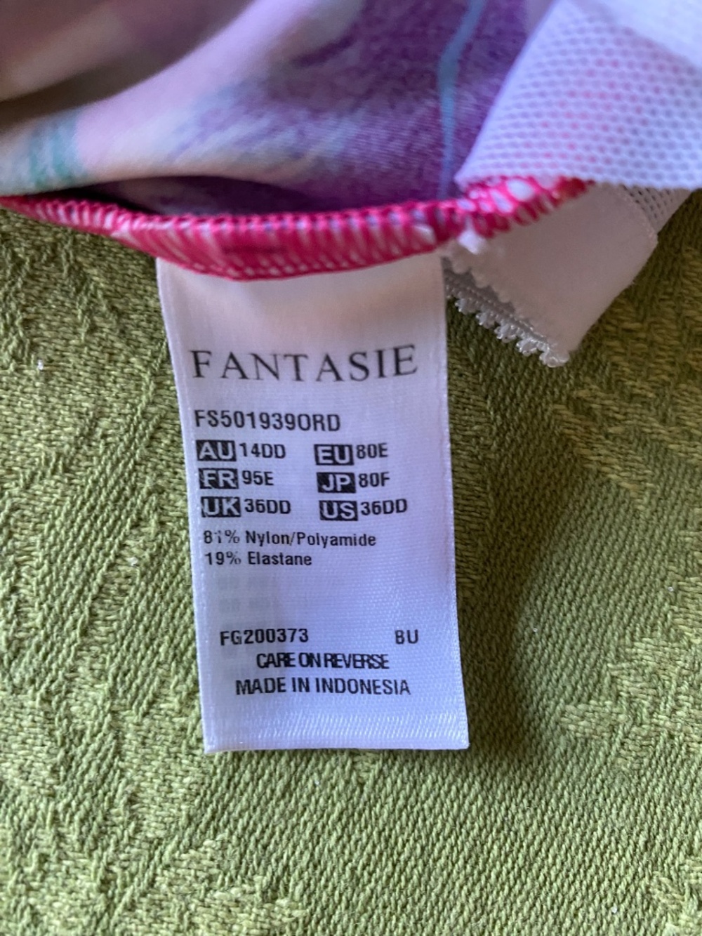 Fantasie 36DD One piece tropical flowers swimsuit - Picture 10 of 13